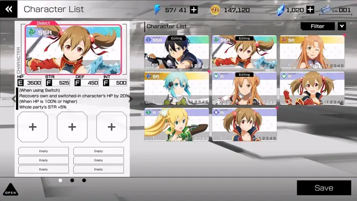 Sword Art Online Variant Showdown android App screenshot 12