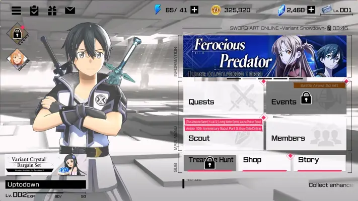 Sword Art Online Variant Showdown android App screenshot 4